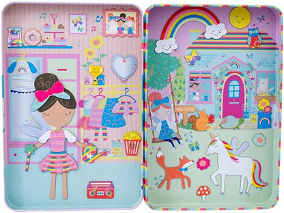 Floss & Rock Rainbow Fairy magnetische speeltijd, 19,5 cm hoogte, creatief, fantasierijk spel