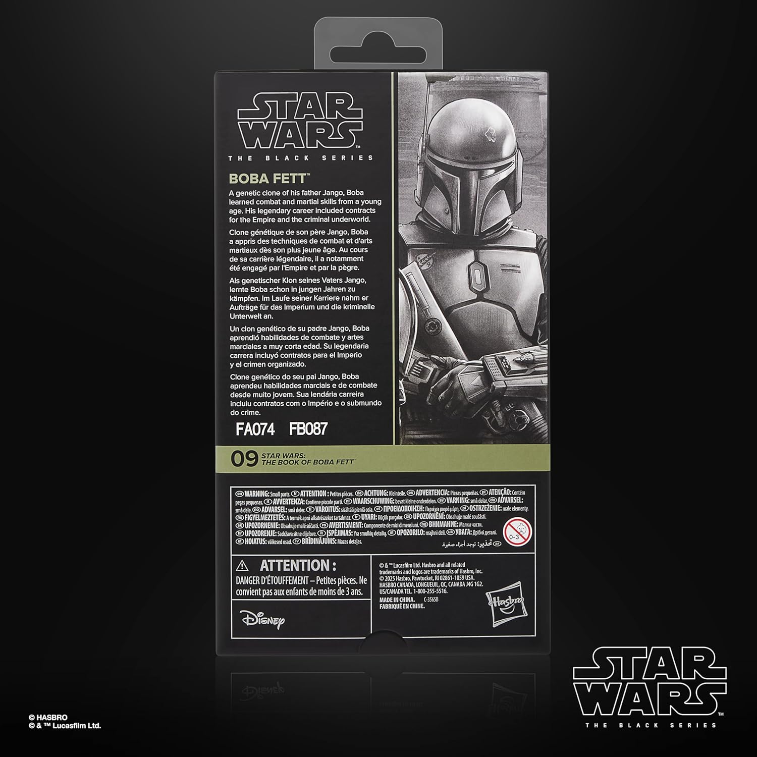 Star Wars The Black Series Boba Fett, Buch von Boba Fett Action-Figur zum Sammeln (15 cm