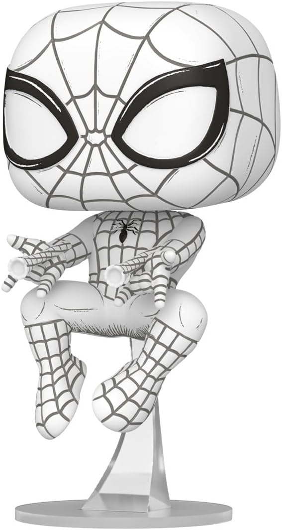 Funko Pop! Marvel: Marvel Sketched - Spider-Man- Figura in Vinile da Collezione - Idea Regalo - Merchandising Ufficiale - Giocattoli per Bambini e Adulti - Superheroes Fans