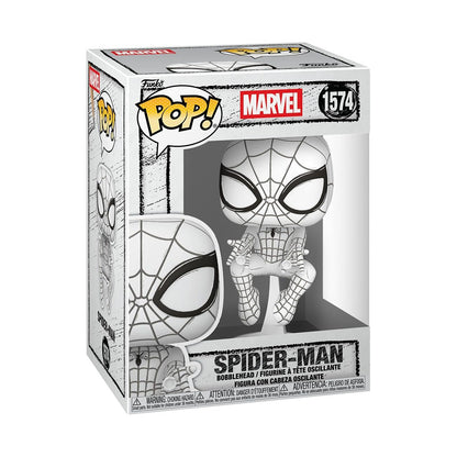 Funko Pop! Marvel: Marvel Sketched - Spider-Man- Figura in Vinile da Collezione - Idea Regalo - Merchandising Ufficiale - Giocattoli per Bambini e Adulti - Superheroes Fans