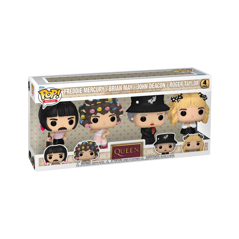 Funko POP! Rocks: Queen - Freddie Mercury - I Want to Break Free - (4-Pack) - Collectable Vinyl Figure - Gift Idea - Official Merchandise - for Kids & Adults - Music Fans - Model Figure for Collectors