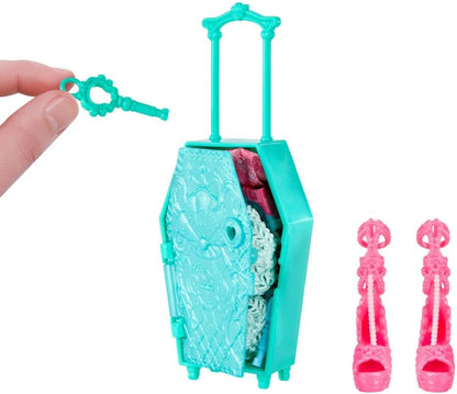 Monster High Skulltimate Secrets Lagoona Blue Doll and Accessories Set, Destination: Gore-geous Oasis with Suitcase and 19+ Surprises like Clothes, JDR51