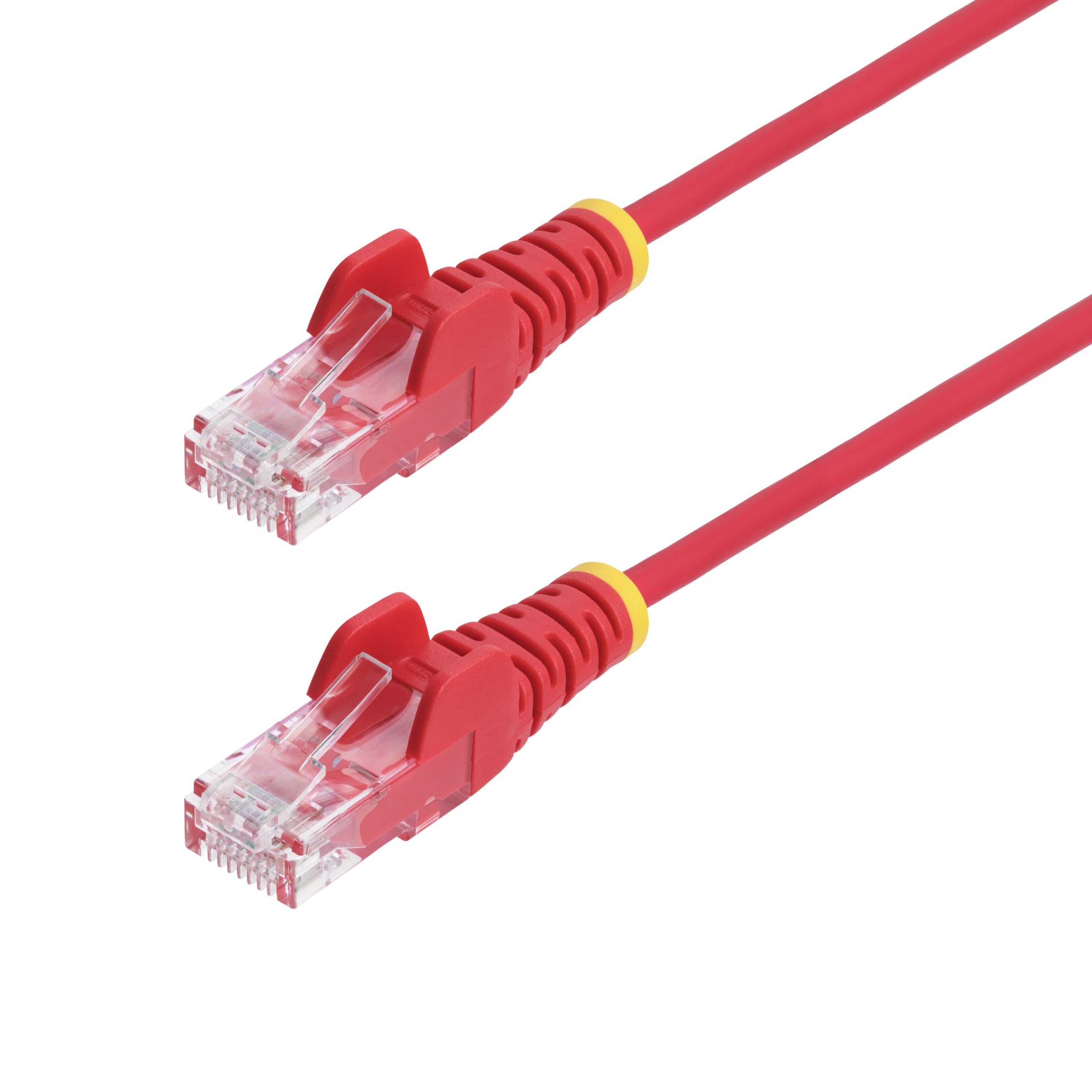 StarTech.com 1.5m Red Slim CAT6 Ethernet Cable, Snagless RJ45, LSZH, 28AWG Pure Bare Copper, Slim Network Patch Cable/Cord