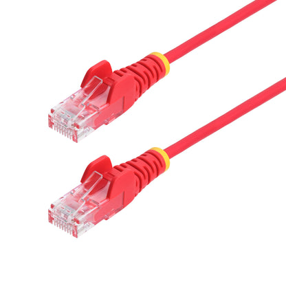 StarTech.com 1.5m Red Slim CAT6 Ethernet Cable, Snagless RJ45, LSZH, 28AWG Pure Bare Copper, Slim Network Patch Cable/Cord