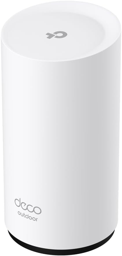 TP-Link Wi-Fi 7 Deco BE25-Outdoor Mesh WiFi BE3600Mbps, External Access Point, Dual-Band, 2 Ports 2.5Gbps, IP65, 4 Internal Antennas, Dust/Water Resistance, Pole/Wall, Alim. PoE/AC, Alexa, 1 Piece