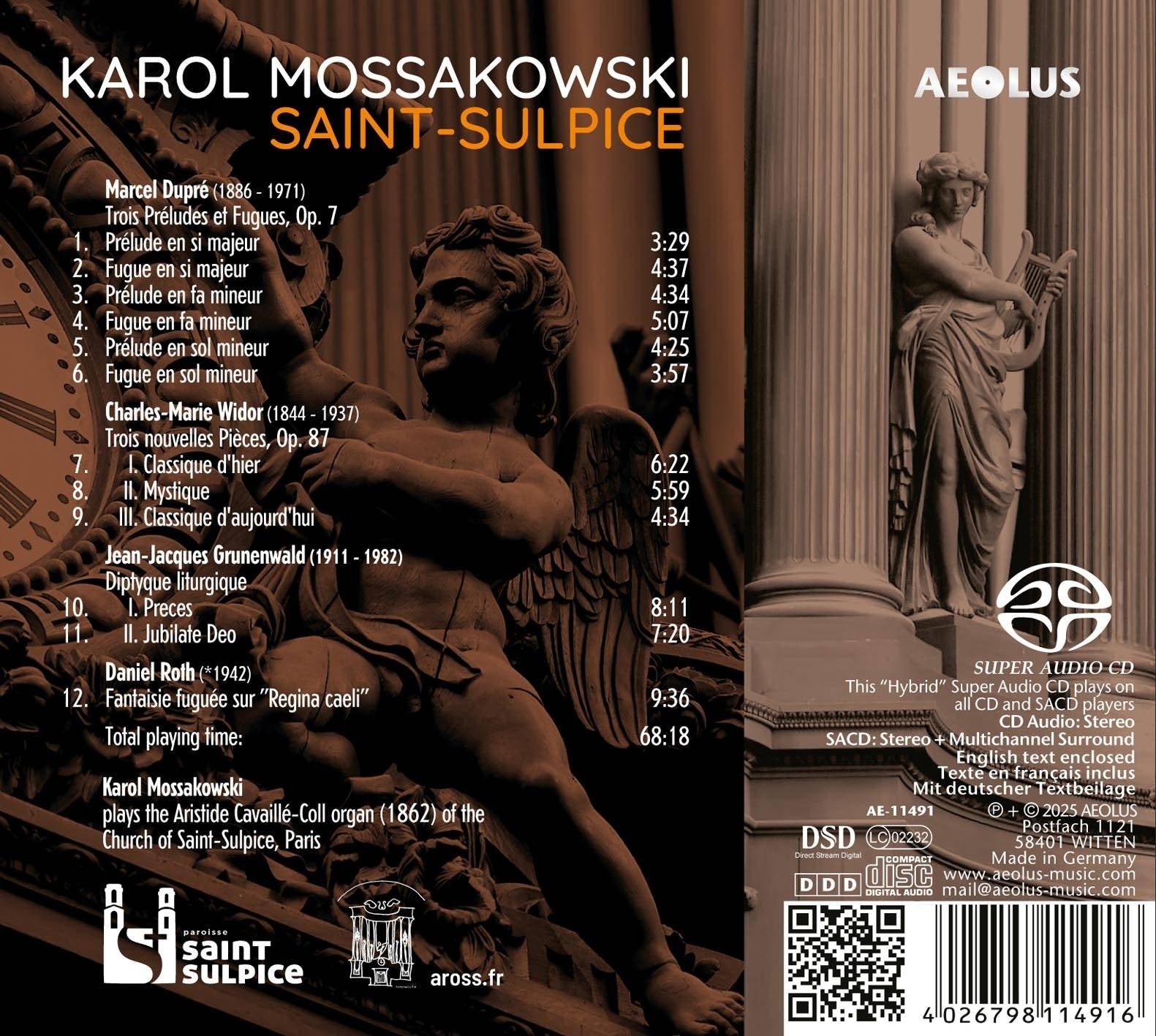 Karol Mossakowski: Saint-Sulpice: Widor/Dupré/Roth/Grunenwald