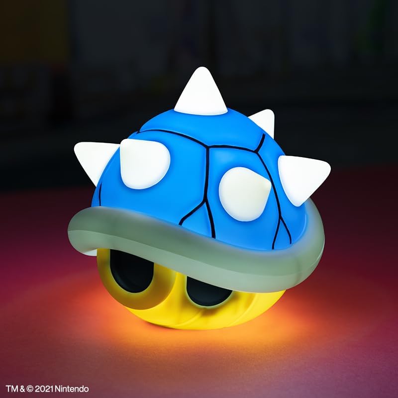 Super Mario Paladone Blue Shell Light with Sound | Gaming Home Décor | Officially Licensed Nintendo Merchandise