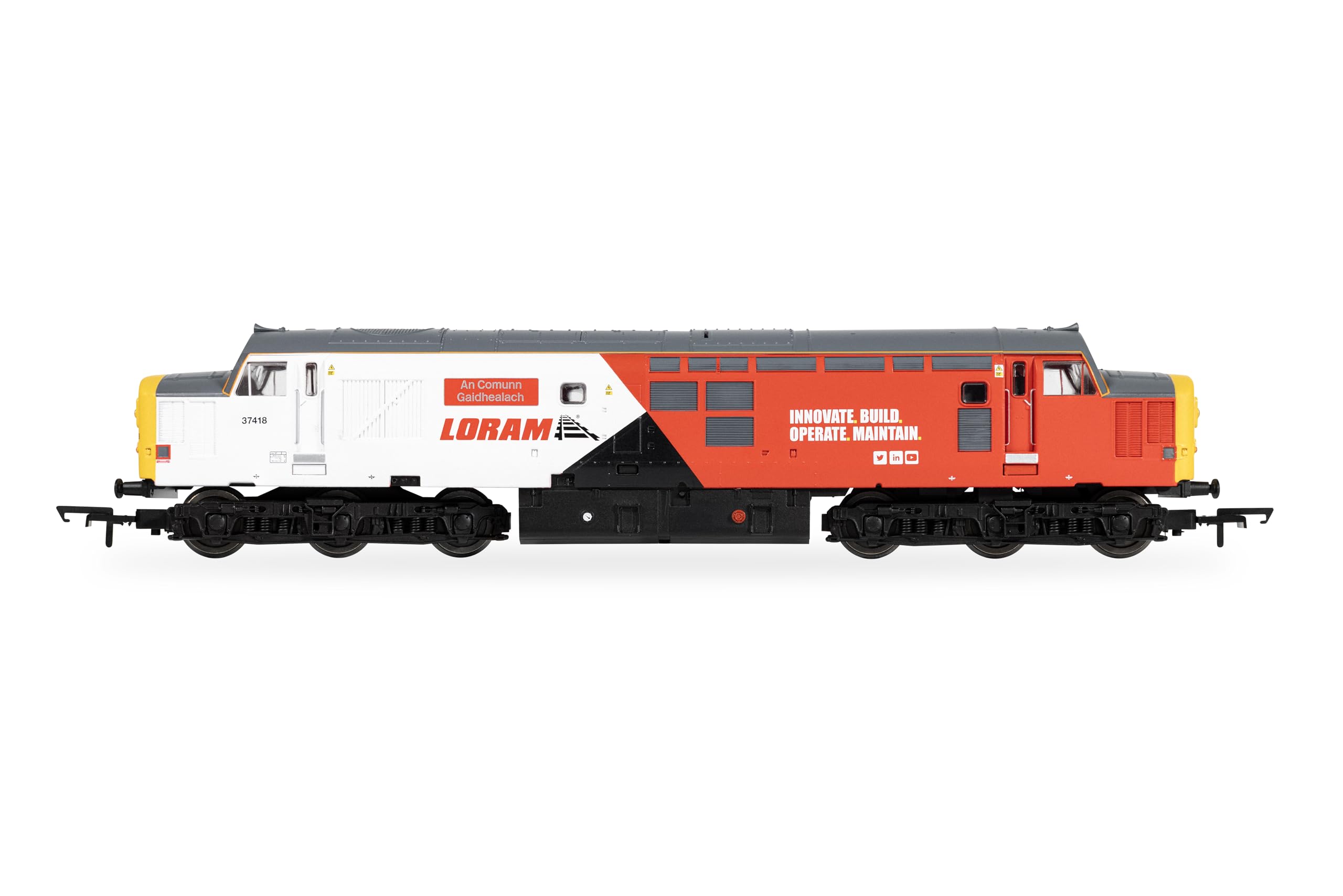 Railroad - Loram - Class 37 - `An Comunn Gaidhealach` 37418 (Dcc Sound Fitted)