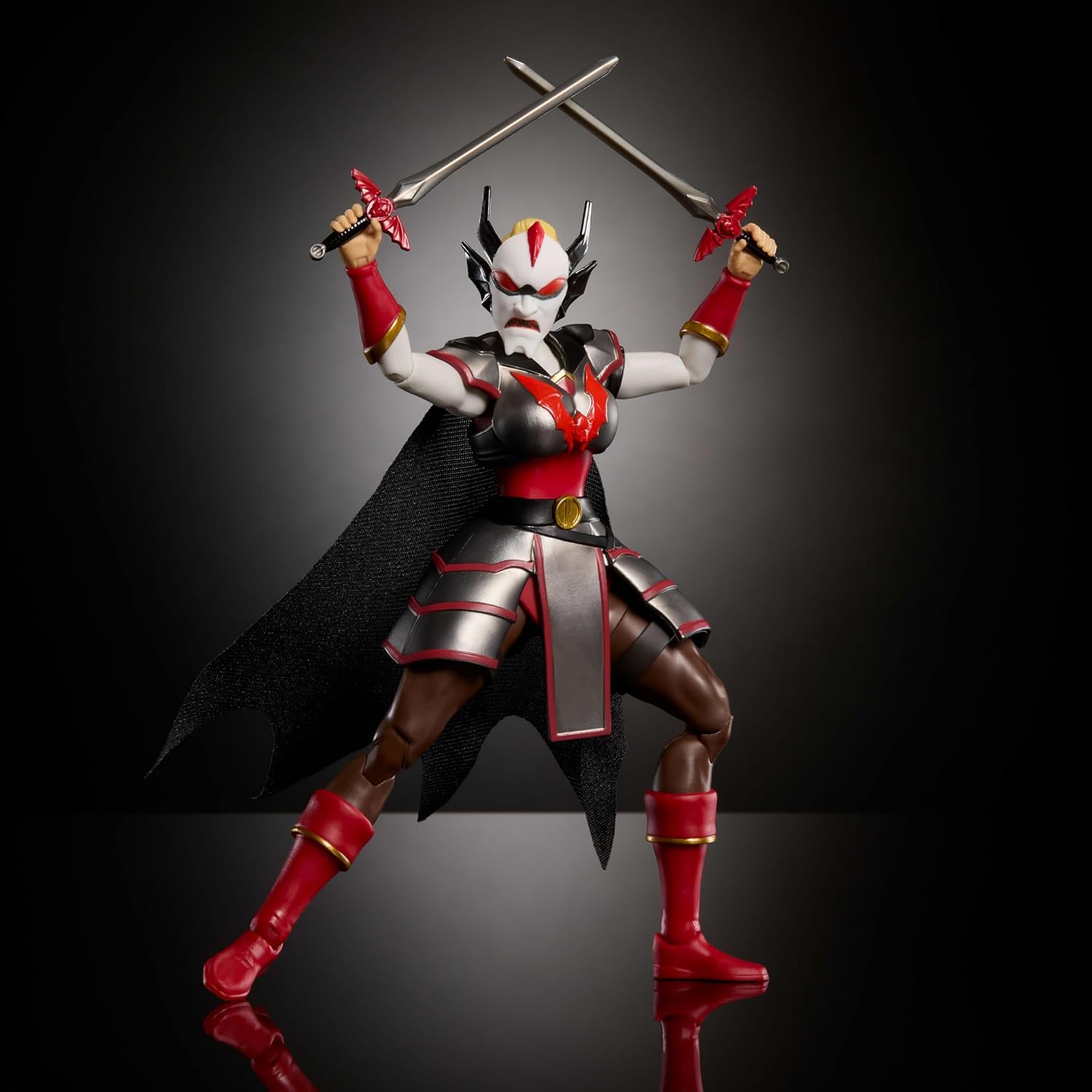 Masters of the Universe Masterverse Action Figure New Etheria Despara, 7 Inch MOTU Toy, 30 Posable Joints, 2 Swords, Armor, Adora Head & Evil Mask, JHJ83