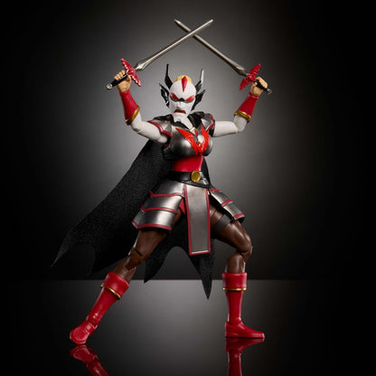 Masters of the Universe Masterverse Action Figure New Etheria Despara, 7 Inch MOTU Toy, 30 Posable Joints, 2 Swords, Armor, Adora Head & Evil Mask, JHJ83