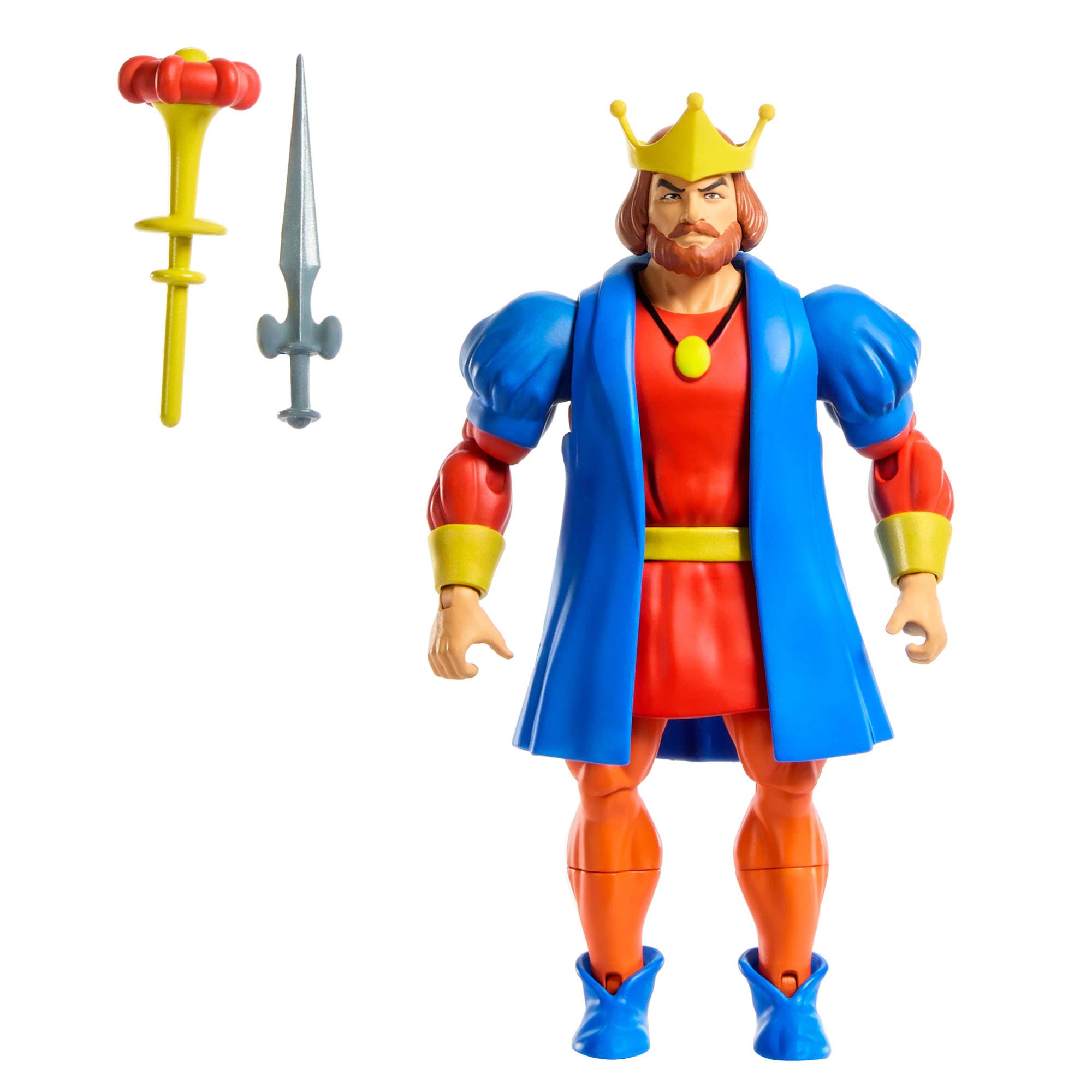 Masters of the Universe Origins Action Figure Cartoon Collection King Randor, 5.5 Inch 1980s MOTU TV Hero Ruler, Detailed Design Mace & Sword, JKC44