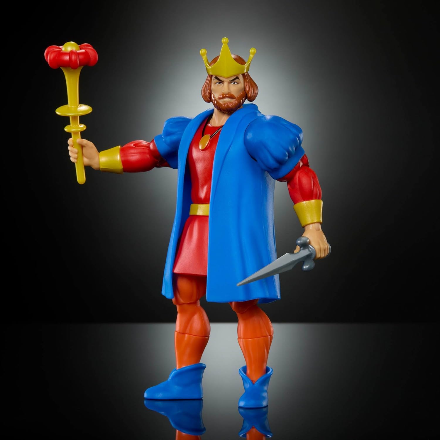 Masters of the Universe Origins Action Figure Cartoon Collection King Randor, 5.5 Inch 1980s MOTU TV Hero Ruler, Detailed Design Mace & Sword, JKC44
