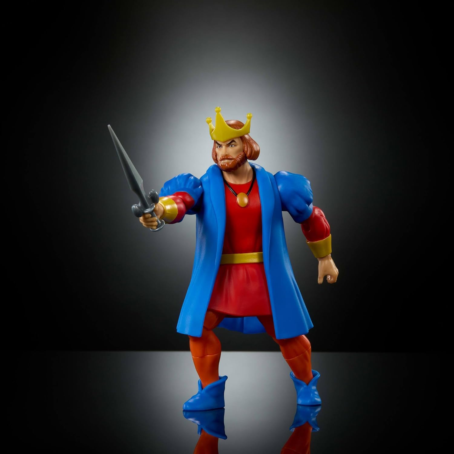 Masters of the Universe Origins Action Figure Cartoon Collection King Randor, 5.5 Inch 1980s MOTU TV Hero Ruler, Detailed Design Mace & Sword, JKC44