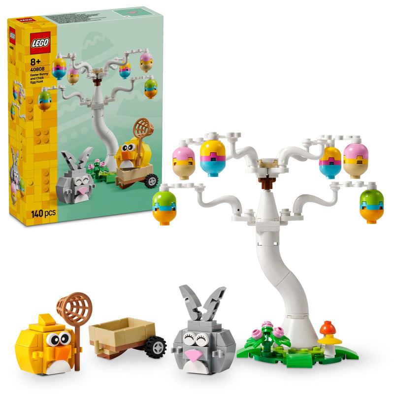 LEGO Easter Bunny and Chick Egg Hunt - Easter Toy w/Rabbit & Bird Animal Figures - Kids' Arts and Crafts Kit - Gift for 8+ Year Old Girls & Boys - 40808