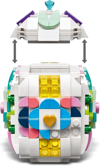 LEGO Decorative Easter Egg - Toy Ornament w/Colourful Decoration Pieces incl. Gold Hearts & Gemstone - Arts and Crafts Gift for 9+ Year Old Girls & Boys - 40816