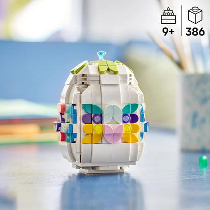 LEGO Decorative Easter Egg - Toy Ornament w/Colourful Decoration Pieces incl. Gold Hearts & Gemstone - Arts and Crafts Gift for 9+ Year Old Girls & Boys - 40816