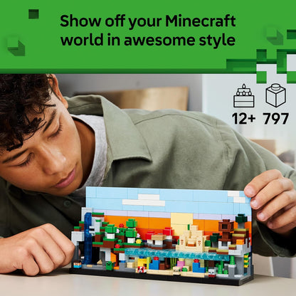 LEGO Minecraft Mini Biomes Toy - DIY Miniature Room Decor Kit - 3D Puzzle w/ 5 Microfigures - Gaming Gift for 12+ Year Old Boys, Girls & Teens - 21589