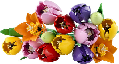 LEGO Botanicals Boeket Met tulpen – Kunstbloemen Bouwpakket voor Volwassenen – Met 14 Tulpen In 5 Kleuren – Tafeldecoratie en Woondecoratie – DIY Cadeau voor Vrouwen – 11501