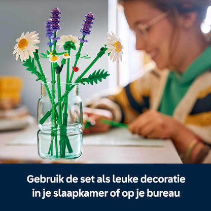 LEGO Botanicals Madeliefjes – Kunstbloemen Boeket Met Madeliefjes en Lavendel – DIY Bouwpakket voor Kinderen en Kinderkamer Decoratie – Cadeau voor Meisjes Vanaf 9 Jaar en Bloemenliefhebbers – 11508