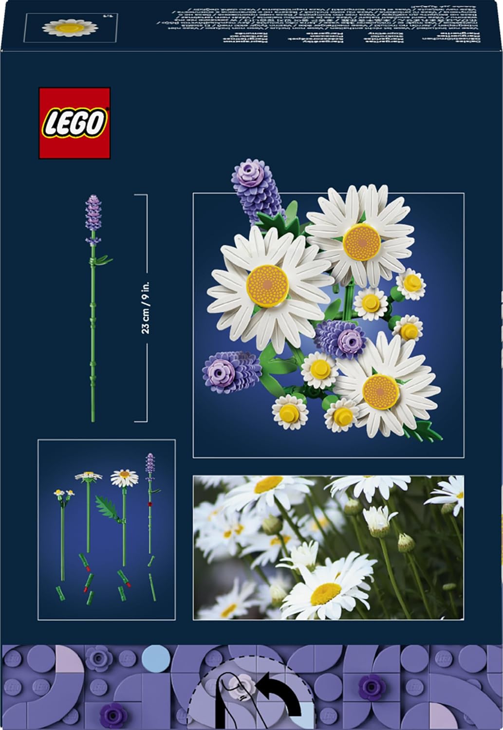 LEGO Botanicals Madeliefjes – Kunstbloemen Boeket Met Madeliefjes en Lavendel – DIY Bouwpakket voor Kinderen en Kinderkamer Decoratie – Cadeau voor Meisjes Vanaf 9 Jaar en Bloemenliefhebbers – 11508