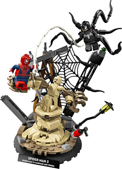 LEGO | Marvel Epic Battle: Spider-Man vs. Sandman - Superhero Toy w/ 3 Minifigures incl. Venom, and a Construction Site - Gift for 9+ Year Old Boys & Movie Fans - 76334