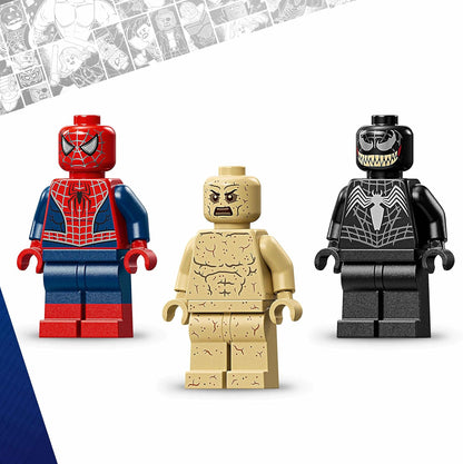 LEGO | Marvel Epic Battle: Spider-Man vs. Sandman - Superhero Toy w/ 3 Minifigures incl. Venom, and a Construction Site - Gift for 9+ Year Old Boys & Movie Fans - 76334