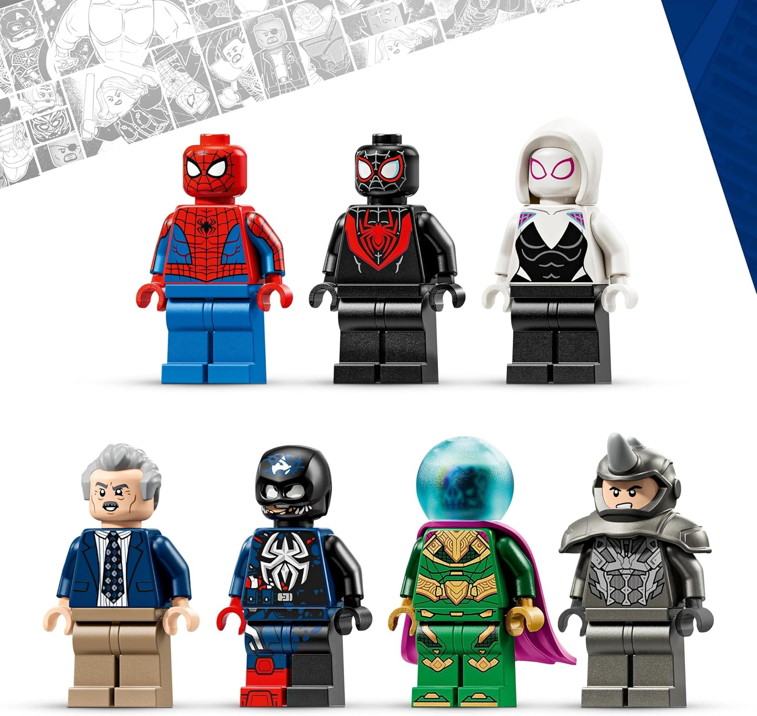 LEGO | Marvel Spider-Man vs. Mysterio: The Daily Bugle Building - Superhero Toy w/a Mech Action Figure & 7 Minifigures - Birthday Gift for 10+ Year Old Boys & Movie Fans - 76342