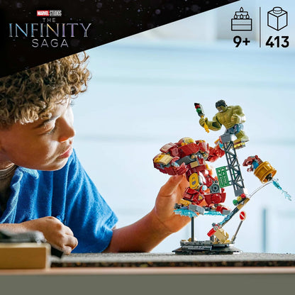 LEGO | Marvel Epic Battle: Hulkbuster vs. The Hulk - Superhero Toy w/ 2 Action Figures & Iron Man Minifigure - Avengers Gift for 9+ Year Old Boys & Fans - 76343