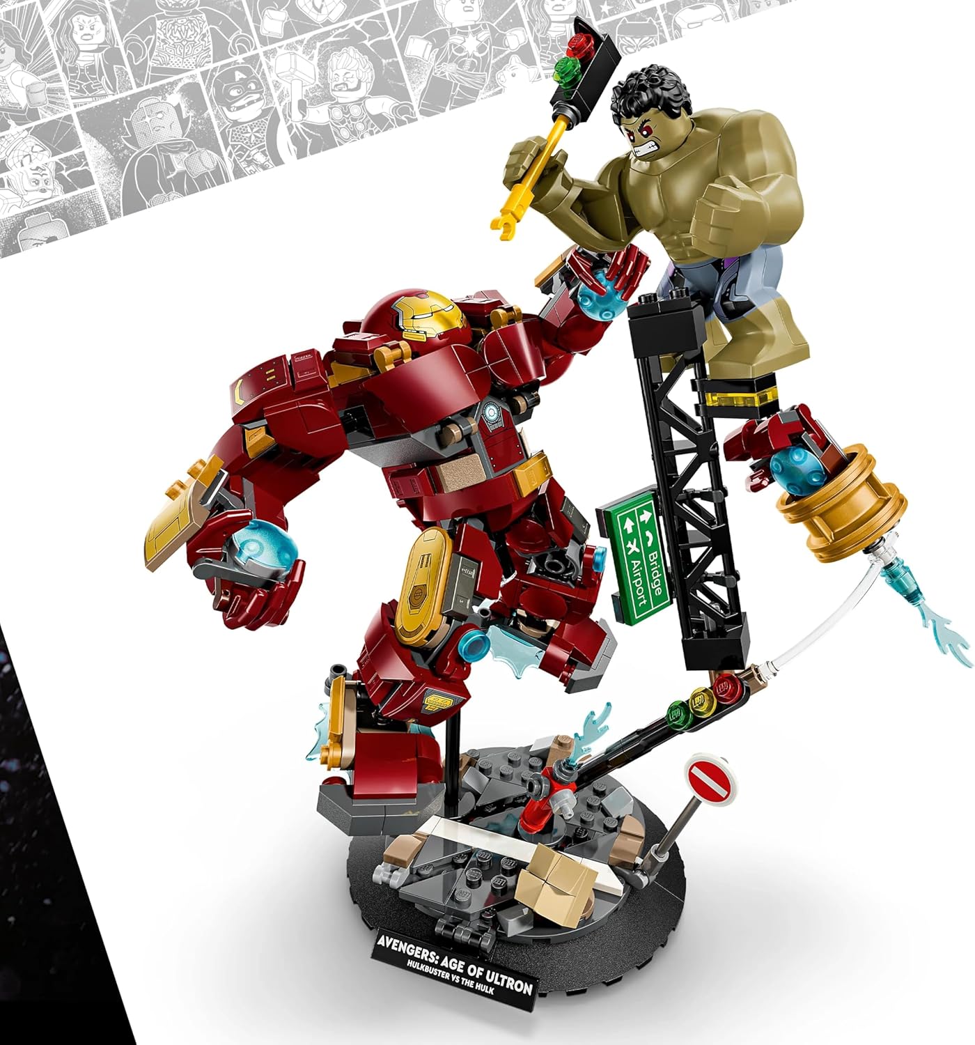 LEGO | Marvel Epic Battle: Hulkbuster vs. The Hulk - Superhero Toy w/ 2 Action Figures & Iron Man Minifigure - Avengers Gift for 9+ Year Old Boys & Fans - 76343