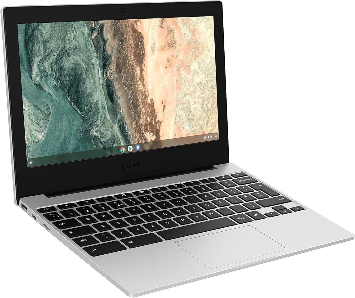 Samsung Chromebook Go (Wifi) Laptop | Anti-Glare 11.6 Inch HD LED Display with 180° hinge| Intel Celeron N4500 | 4 GB RAM | 64 GB eMMC| Chrome OS | Silver | Memory Card Slot