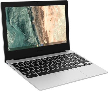 Samsung Chromebook Go (Wifi) Laptop | Anti-Glare 11.6 Inch HD LED Display with 180° hinge| Intel Celeron N4500 | 4 GB RAM | 64 GB eMMC| Chrome OS | Silver | Memory Card Slot