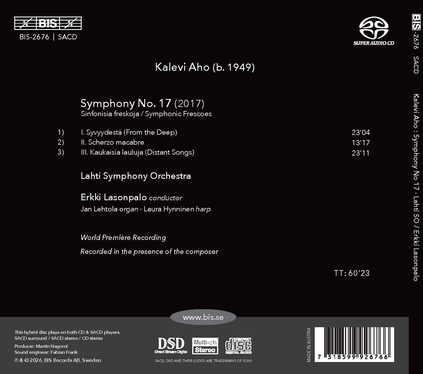 Kalevi Aho: Symphony No. 17 'Symphonic Frescoes'