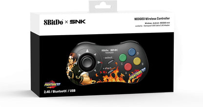 8Bitdo Kyo Kusanagi Style SNK Neo Geo CD Bluetooth Controller, Compatible with Windows PC, Android and Neo Geo Mini