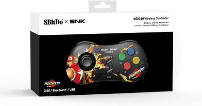8Bitdo Terry Bogard Style SNK Neo Geo CD Bluetooth Controller, Compatible with Windows PC, Android and Neo Geo Mini