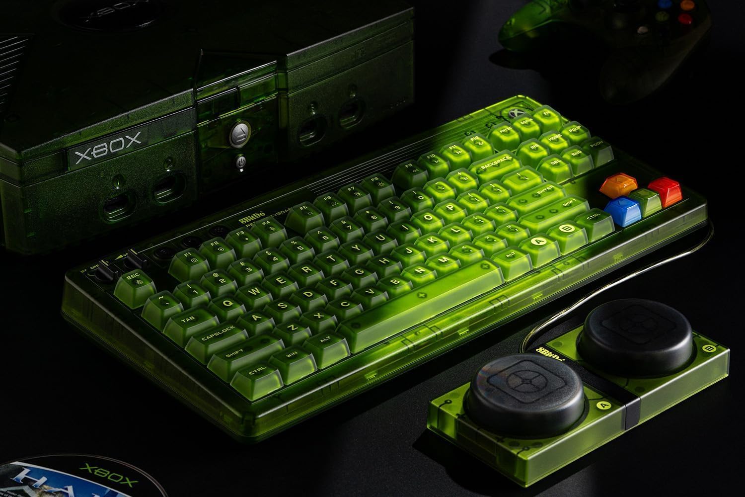 8Bitdo Retro 87 Mechanical Keyboard with RGB Backlight, Bluetooth/2.4G/USB-C Hot Swappable Wireless Gaming Keyboard for Windows and Android - Xbox Edition (Officially Licensed) - ISO UK Layout
