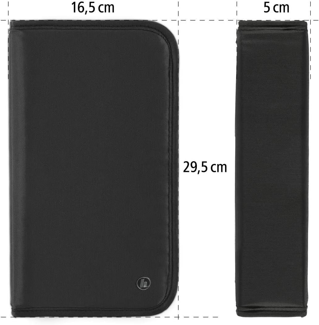Hama CD Wallet | CD/DVD/Blu-Ray | Folder for Storage, Space-Saving for the Office, Car and at Home | Black