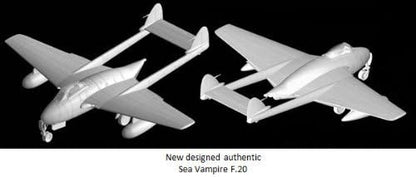 Cyber Hobby - Modellino Aereo Fighter Sea Vampire F.20 Scala 1:72 (Giappone Import