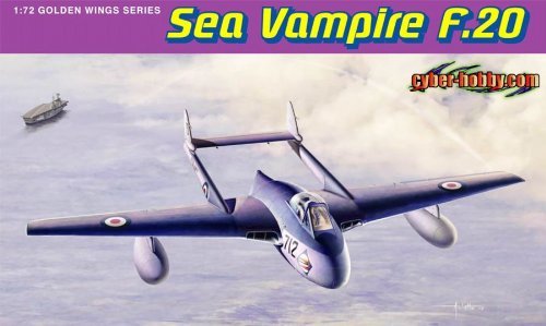 Cyber Hobby - Modellino Aereo Fighter Sea Vampire F.20 Scala 1:72 (Giappone Import