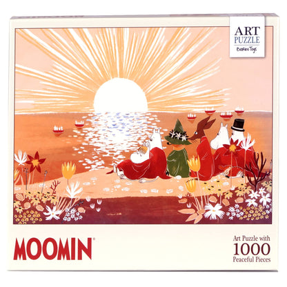 Barbo Toys - MuminsPuzzel 1000 stukjes - illustraties van de zonsondergang in de Moominvallei - kleurrijke afbeeldingen van de Mumin-rol