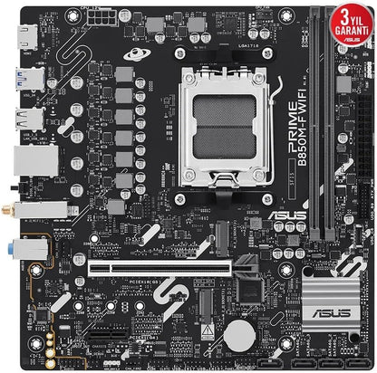 ASUS PRIME B850M-F WIFI, Scheda Madre AMD micro-ATX, Slot DDR5, PCIe 5.0 Ready, 2 Slot M.2, Wi-Fi 6, Ethernet Realtek 1Gb, HDMI, USB-A da 5Gbps, USB-C da 5Gbps, BIOS FlashBack, Aura Sync, Nera