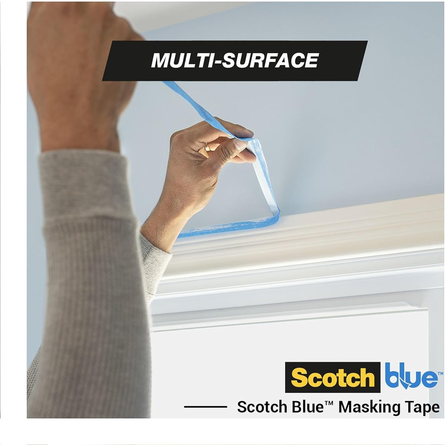 ScotchBlue Multi-Surface Masking Tape, 6 Rolls, 36 mm x 41 m - Scotch Adhesive Blue Painters Tape, For Painting and Decorating, Indoor & Outdoor, Sticks Well, 70% PEFC