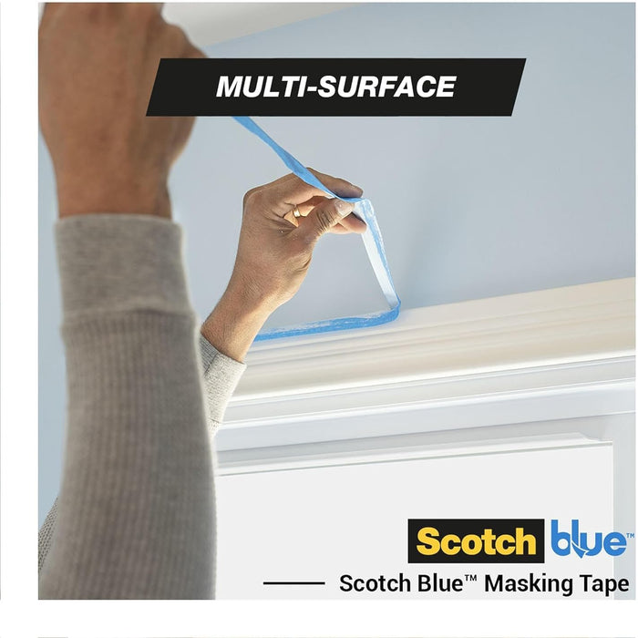 ScotchBlue Multi-Surface Masking Tape, 6 Rolls, 36 mm x 41 m - Scotch Adhesive Blue Painters Tape, For Painting and Decorating, Indoor & Outdoor, Sticks Well, 70% PEFC