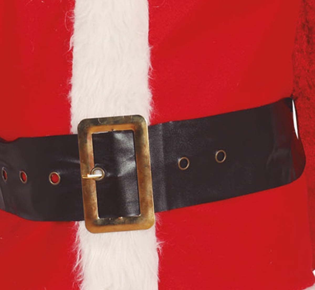 Santa Claus Kostüm für Erwachsene - Jacke, Gürtel, Stiefelüberzieher, Mütze, Handschuhe und Hose - Clown Kostüme für Neujahr und Silvester - Ideal für Herren - Rot und Weiß