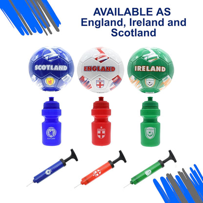 Gioco International Country Themed Football Gift Set, Includes Size 5 Team Ball, Pump and 500ml Bottle, Fan Present