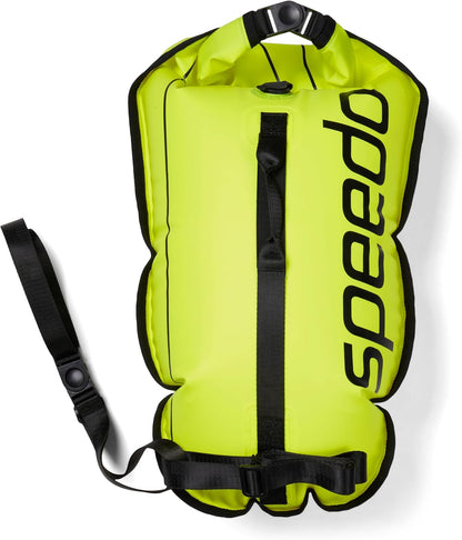 Speedo Unisex-Adult Tow Float With Dry Bag |Training Aid | Open Water Swimming, Check, 42