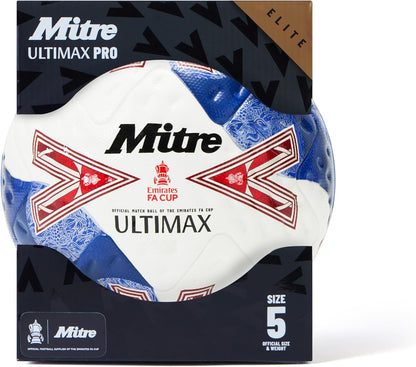 Mitre Ultimax Pro FA Cup Football | Official Emirates FA Cup Match Ball | Hyperfoam Power Cushioning | Elite Performance Football