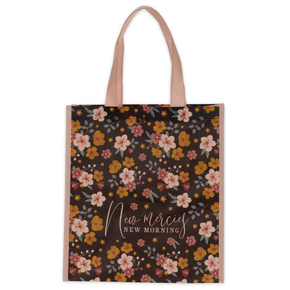 Christian Art Gifts Full Multicolor Printed Reusable, Sturdy, Collapsible Women's Shopping Tote Bag w/Inspirational Scripture