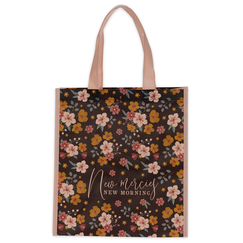 Christian Art Gifts Full Multicolor Printed Reusable, Sturdy, Collapsible Women's Shopping Tote Bag w/Inspirational Scripture