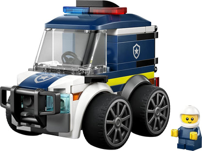 LEGO City Rides – Police Truck Toy - Emergency Vehicles Building Set w/a Police Officer Junior Minifigure - Party Bag Fillers - Small Collectible Gift for 5+ Year Old Boys - 60481
