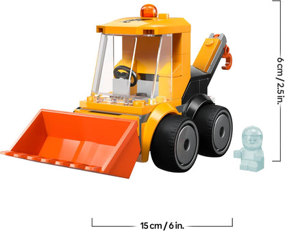 LEGO City Rides – Construction Loader Toy - Excavator Building Set w/a Worker Junior Minifigure - Party Bag Fillers - Small Collectible Gift for 5+ Year Old Boys - 60483